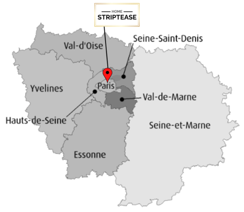 Nos zones d'interventions pour un striptease à domicile à Paris Agence de strip-tease à Paris : une agence évènementielle locale sur Paris et Ile de France